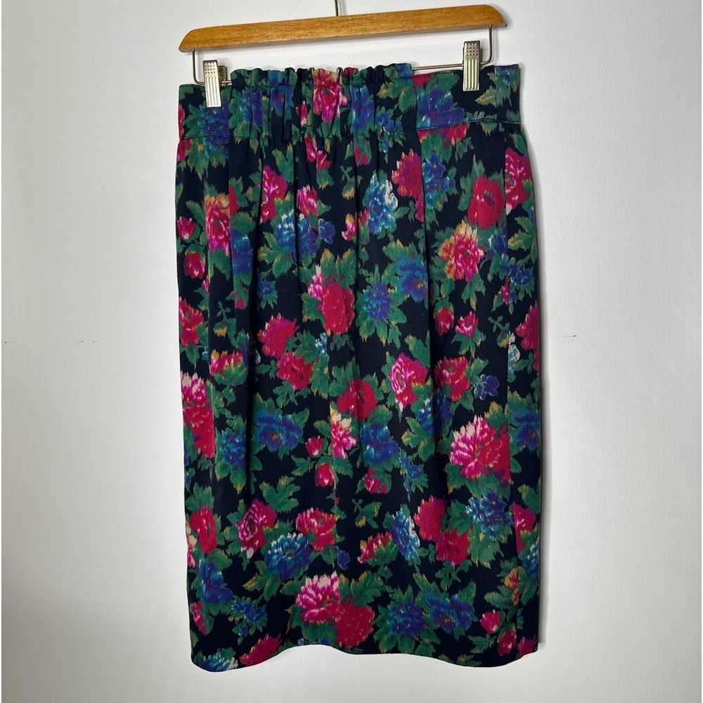 Vintage Escada By Margaretha Ley Wool Floral Skirt